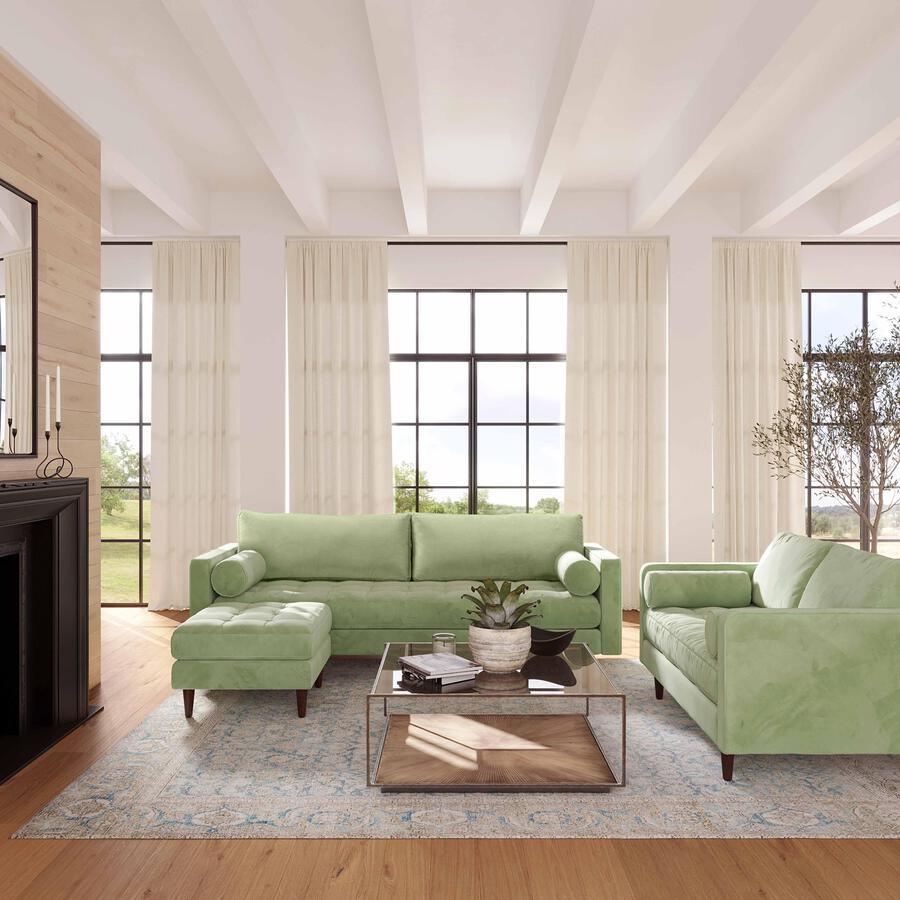 Tov Furniture Sofas & Couches - Cave Sage Green Velvet Sofa