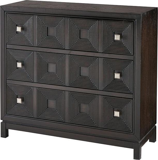 Olliix.com Buffets & Cabinets - Cecilia Accent Chest with 3 Drawers Brown