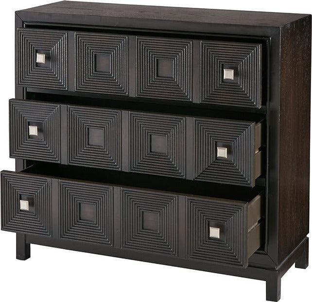 Olliix.com Buffets & Cabinets - Cecilia Accent Chest with 3 Drawers Brown