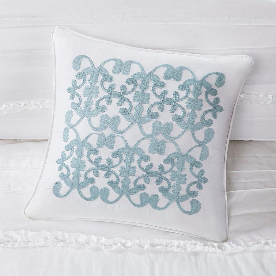 Olliix.com Comforters & Blankets - Celeste 5 Piece Comforter Set White Queen