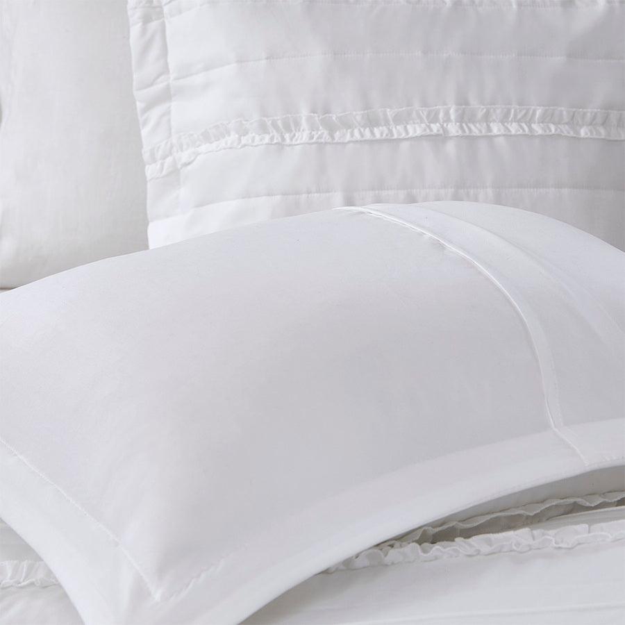 Olliix.com Comforters & Blankets - Celeste King Shabby Chic 5 Piece Comforter Set White