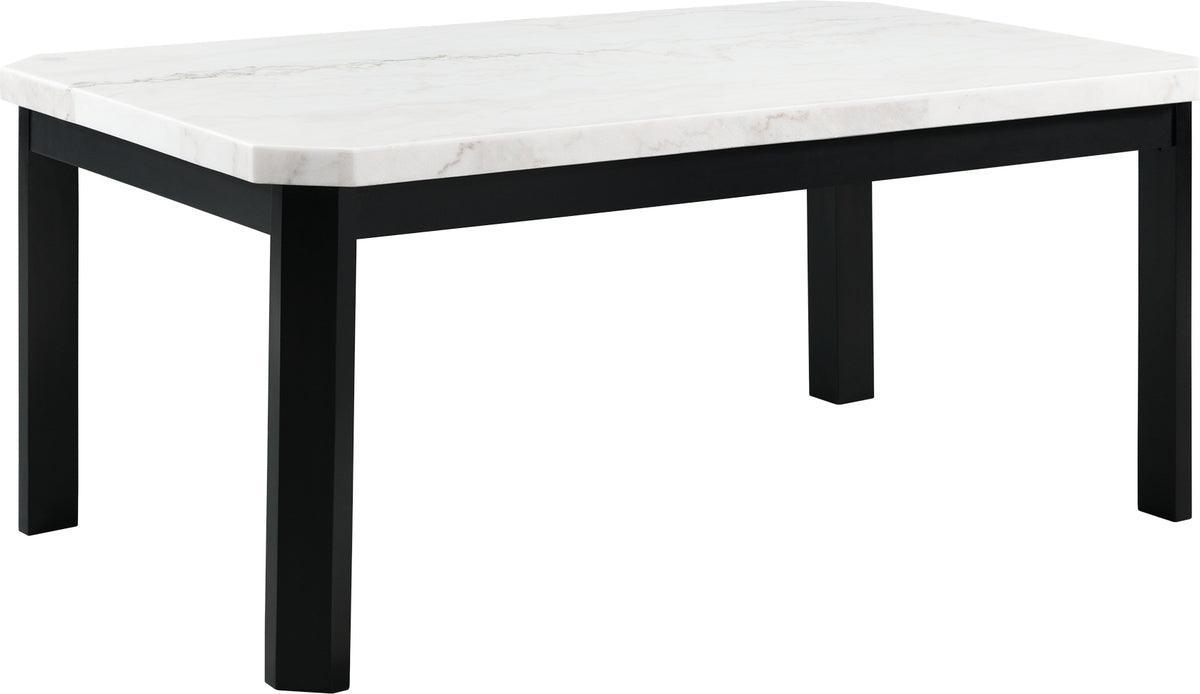 Elements Dining Sets - Celine 5PC Rectangular Dining Set-Table & Four Grey Side Chairs White Marble