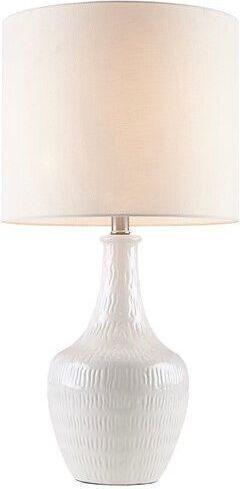 Olliix.com Table Lamps - Celine Ceramic Vase 26" Table Lamp White