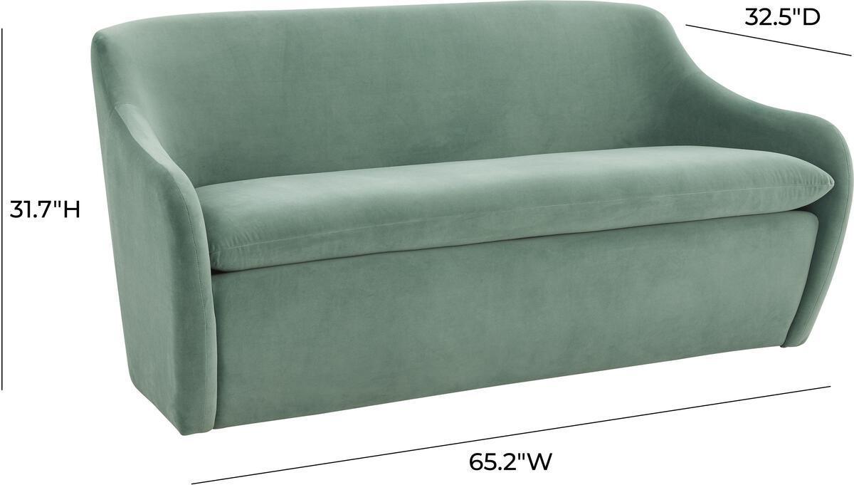 Tov Furniture Loveseats - Cellia Frost Blue Velvet Loveseat
