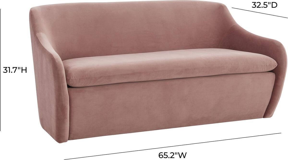 Tov Furniture Loveseats - Cellia Mauve Velvet Loveseat