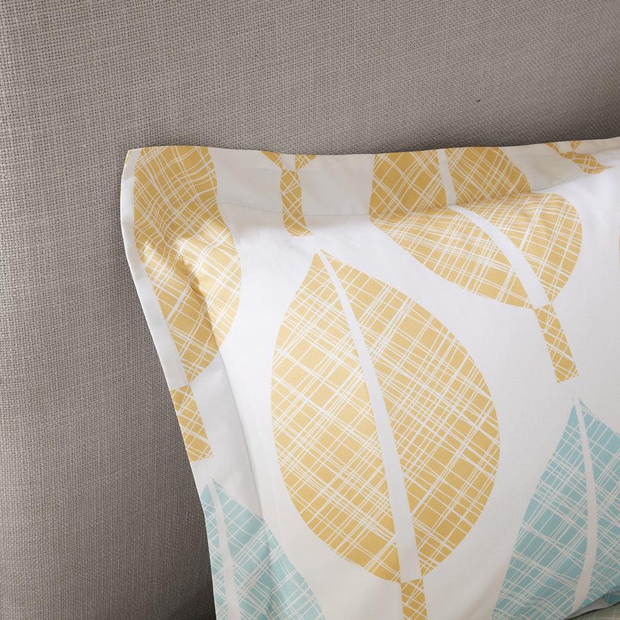 Olliix.com Comforters & Blankets - Central California King Park Casual Complete Comforter and Cotton Sheet Set Yellow & Aqua