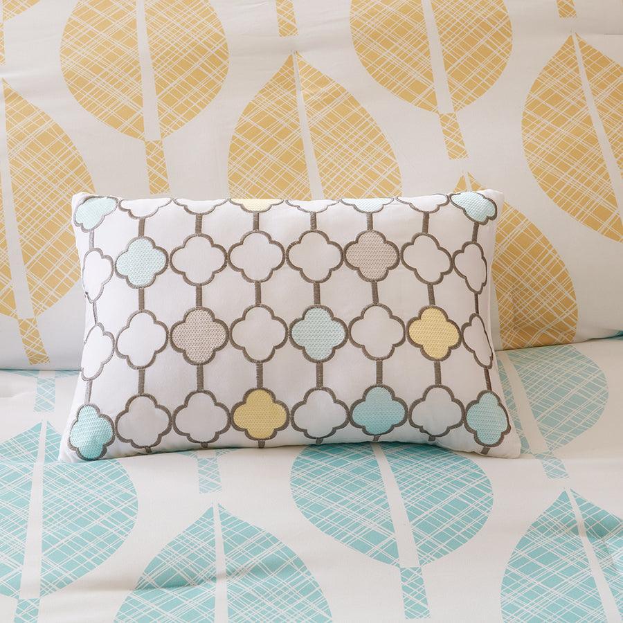 Olliix.com Comforters & Blankets - Central California King Park Casual Complete Comforter and Cotton Sheet Set Yellow & Aqua
