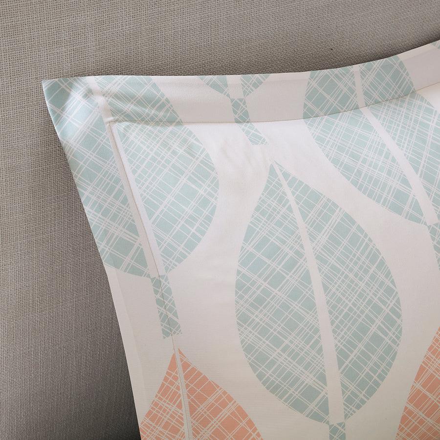Olliix.com Comforters & Blankets - Central Global Inspired Park Complete Comforter and Cotton Sheet Set Coral | Green Cal King