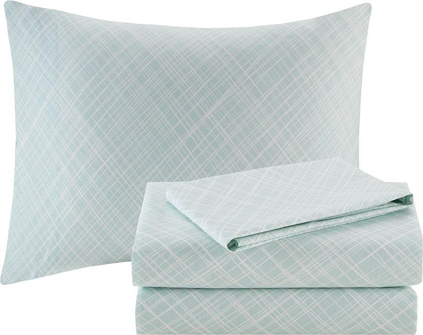 Olliix.com Comforters & Blankets - Central Global Inspired Park Complete Comforter and Cotton Sheet Set Coral | Green Cal King