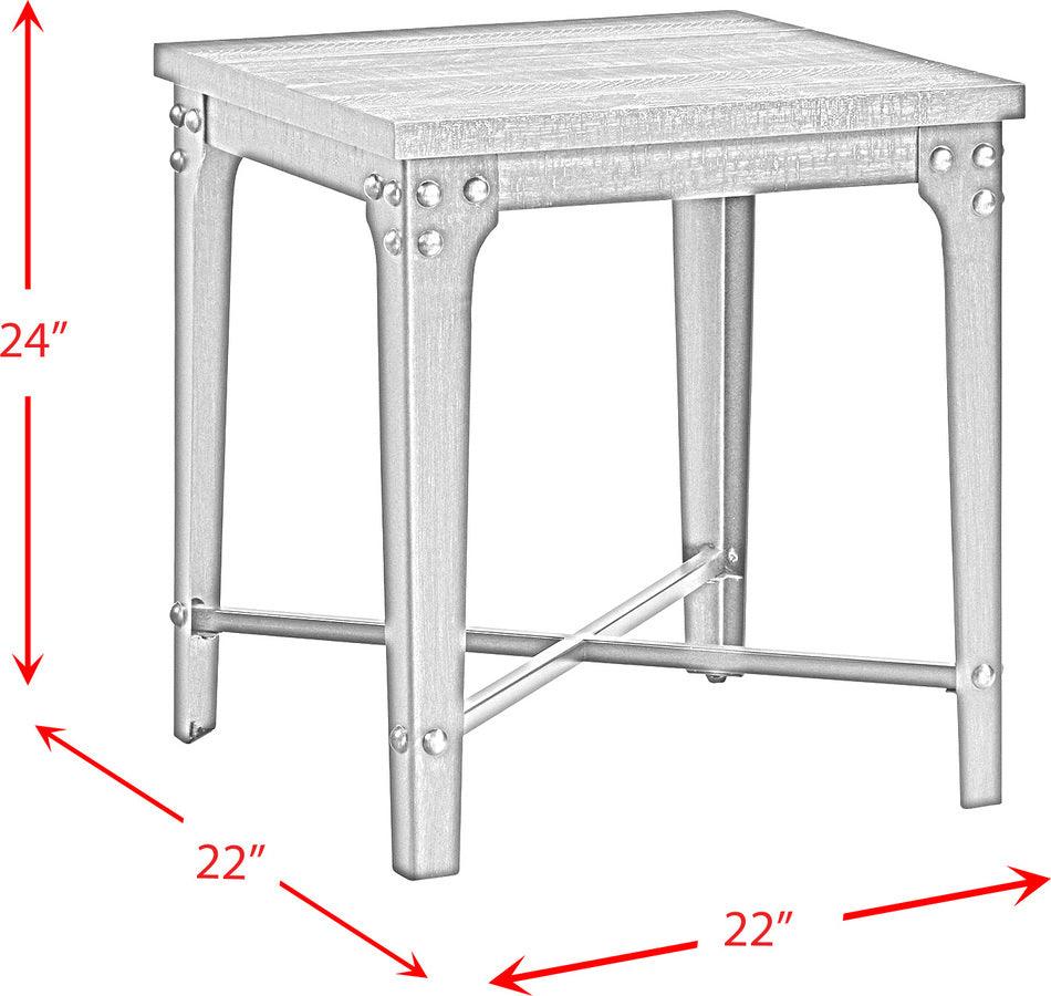 Elements Side & End Tables - Cera Square End Table with USB