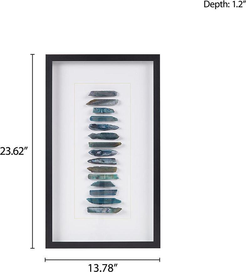 Shop Cerulean Contemporary Stones Real Natural Agate Framed