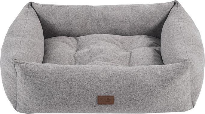 Olliix.com Dog Beds - Charlie 21"W 4-Sided Bolster with Ortho Base and Removable Cover Gray