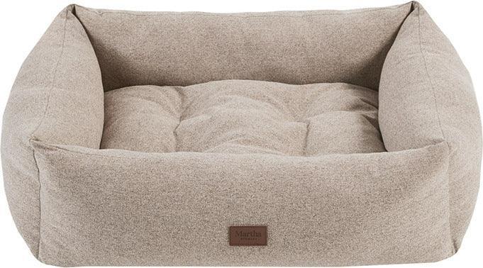 Olliix.com Dog Beds - Charlie 4-Sided 21" W Bolster with Ortho Base and Removable Cover Tan