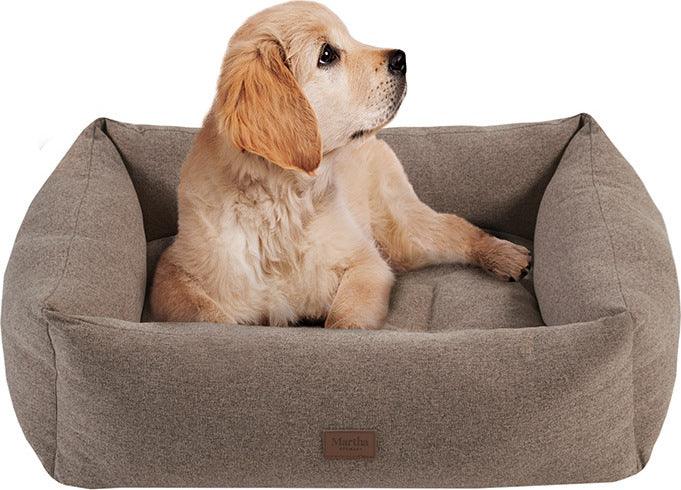 Olliix.com Dog Beds - Charlie 4-Sided Bolster with Ortho Base and Removable Cover Brown
