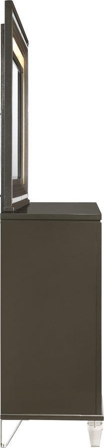 Elements Dressers - Charlotte 6-Drawer Dresser w/ Mood Lighting Mirror Copper