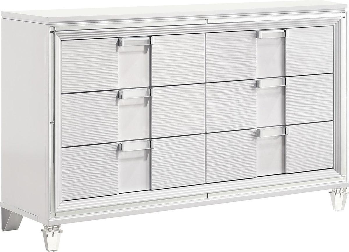 Elements Dressers - Charlotte Youth 6-Drawer Dresser in White White
