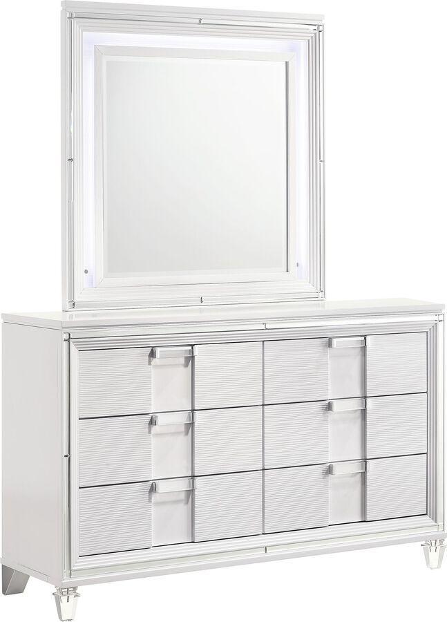 Elements Bedroom Sets - Charlotte Youth Twin Platform 5PC Bedroom Set in White White