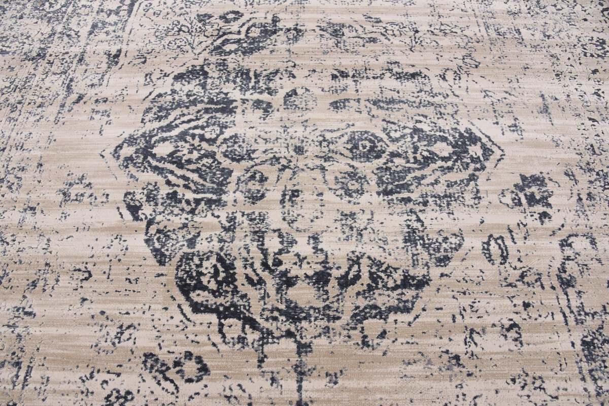 Unique Loom Indoor Rugs - Chateau 10x14 Beige & Navy Blue