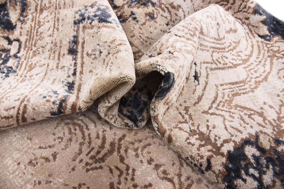 Unique Loom Indoor Rugs - Chateau Border 10x14 Beige & Navy Blue