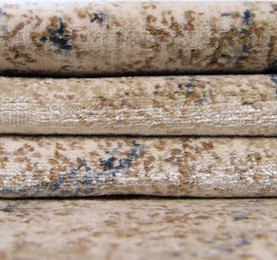 Unique Loom Indoor Rugs - Chateau Border 10x14 Beige & Navy Blue