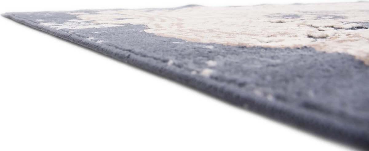 Unique Loom Indoor Rugs - Chateau Border 10x14 Beige & Navy Blue
