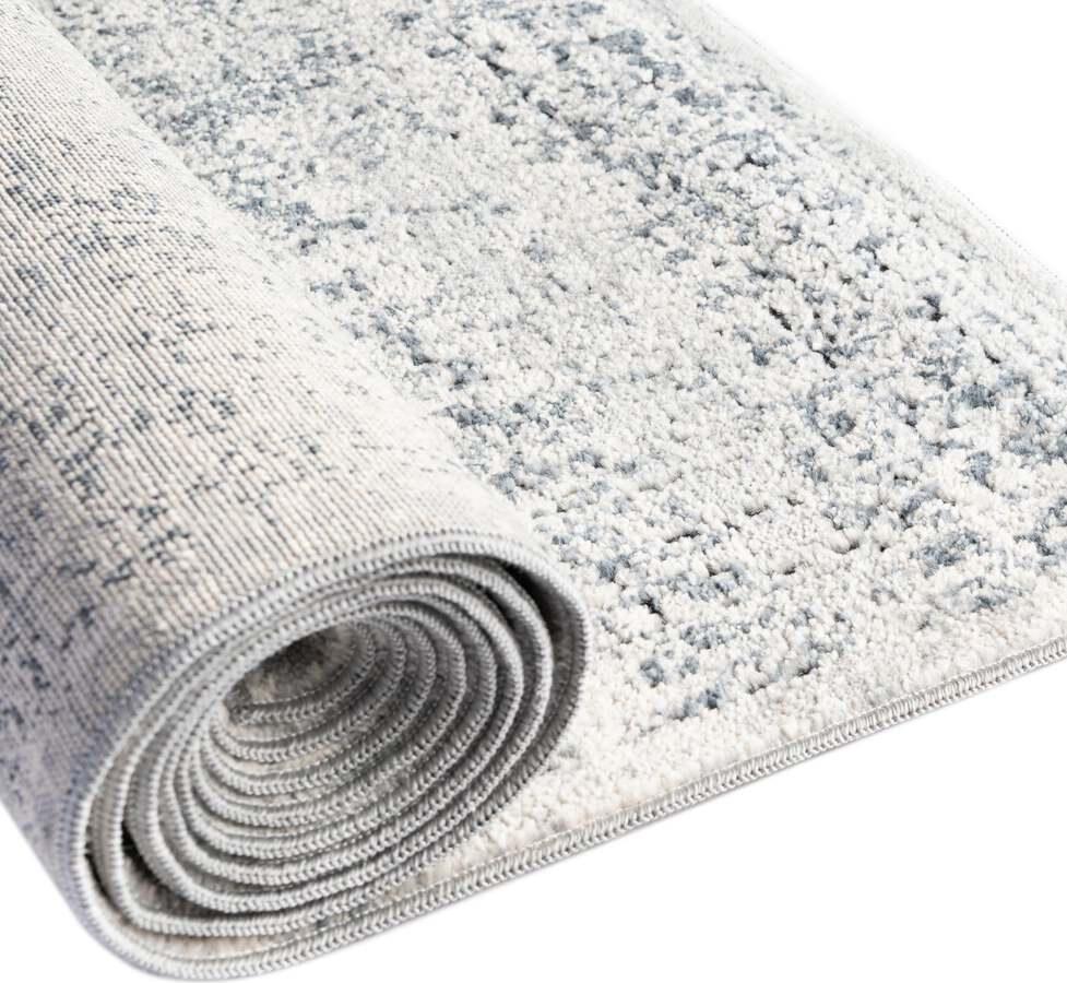 Unique Loom Indoor Rugs - Chateau Border 10x14 Navy Blue & Beige