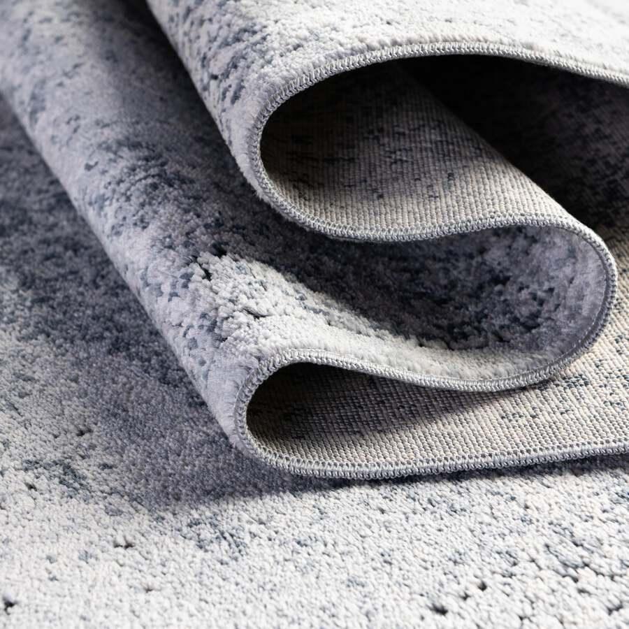 Unique Loom Indoor Rugs - Chateau Border 10x14 Navy Blue & Beige