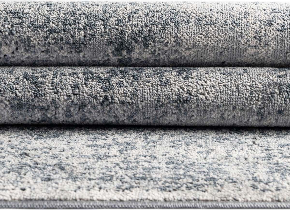 Unique Loom Indoor Rugs - Chateau Border 10x14 Navy Blue & Beige