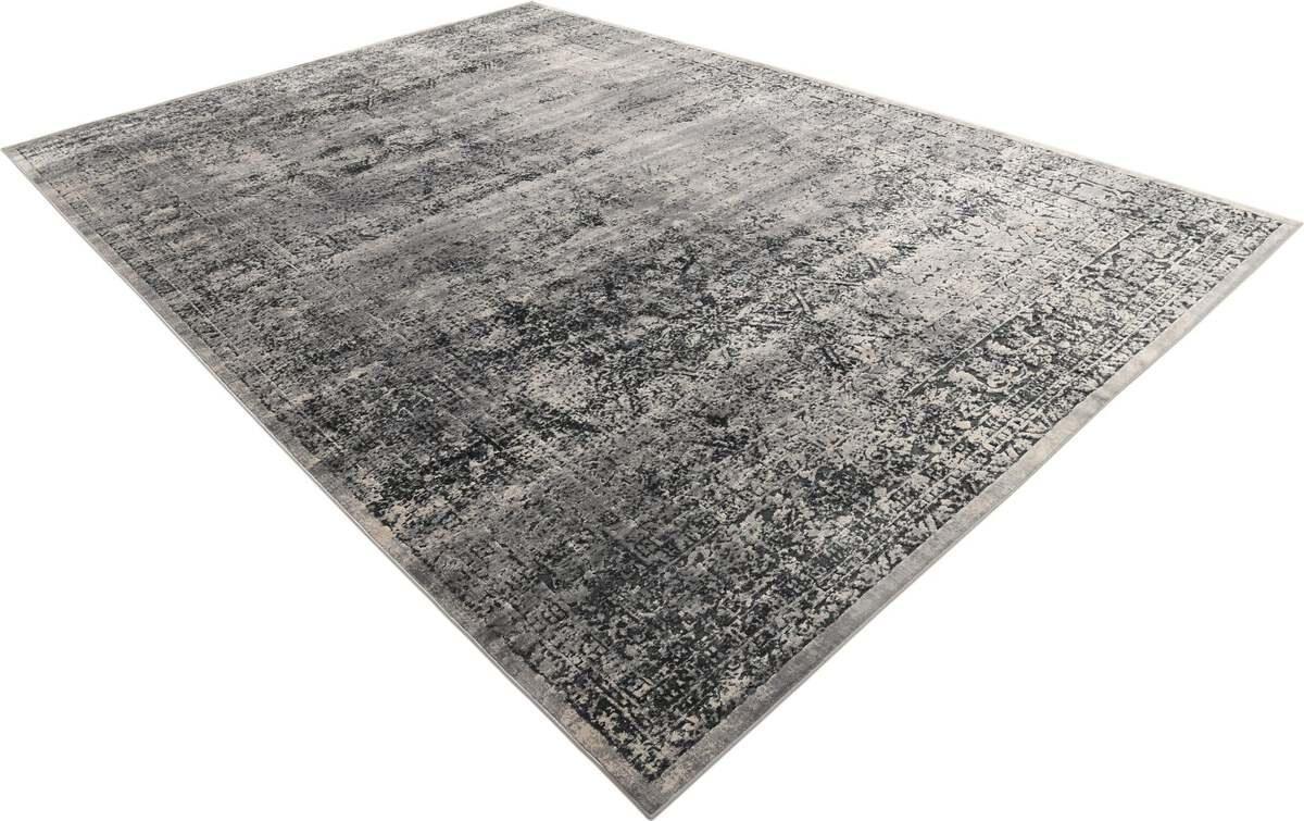 Unique Loom Indoor Rugs - Chateau Border 10x14 Navy Blue & Beige