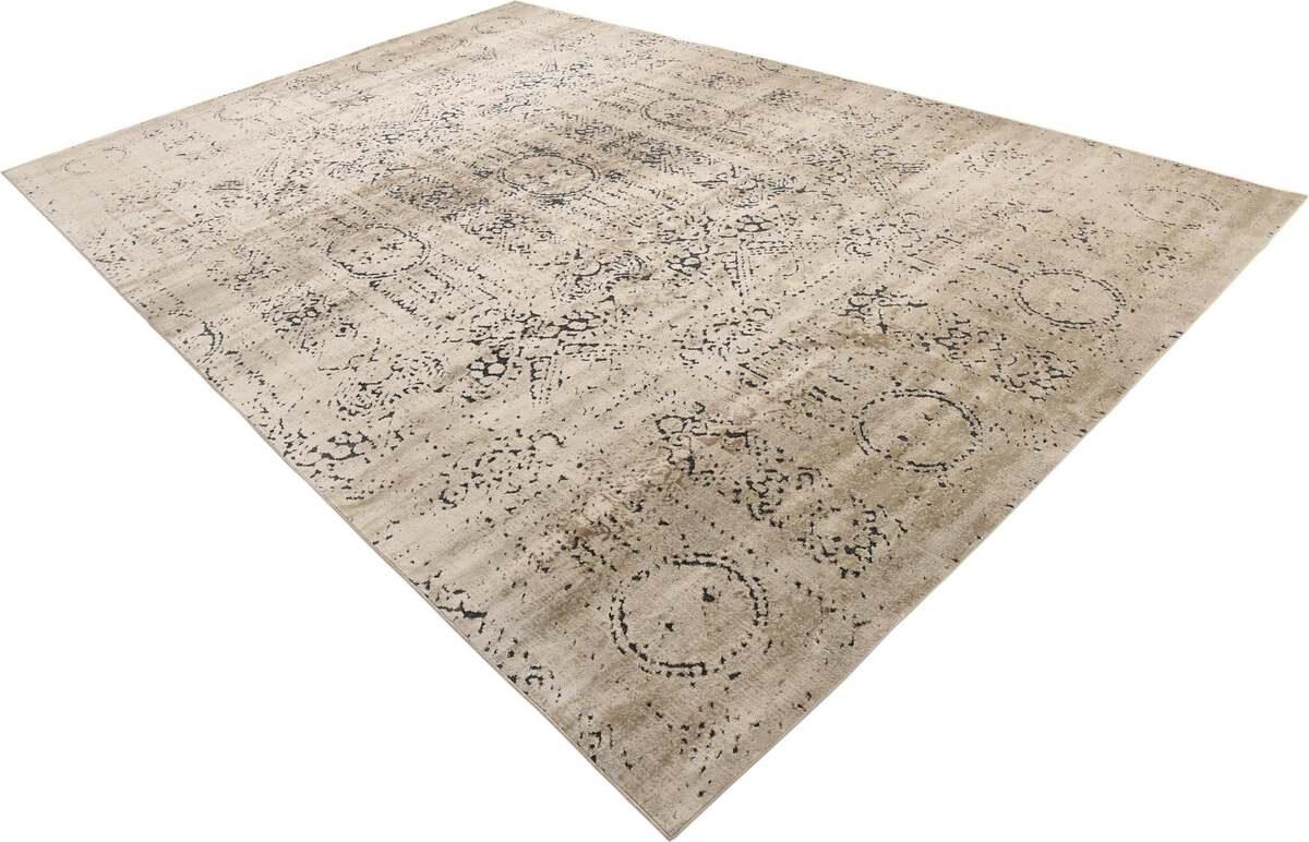 Unique Loom Indoor Rugs - Chateau Medallion 10x14 Beige & Light Brown