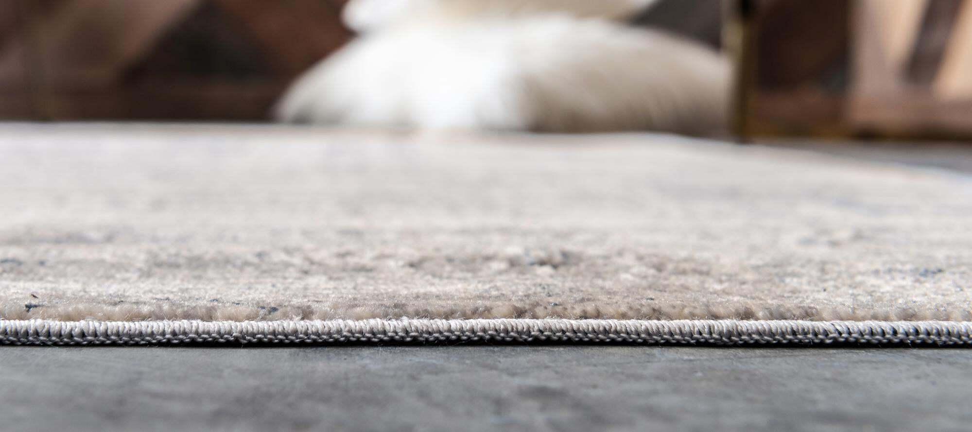 Unique Loom Indoor Rugs - Chateau Medallion Rectangular 8x10 Rug Navy Blue & Beige