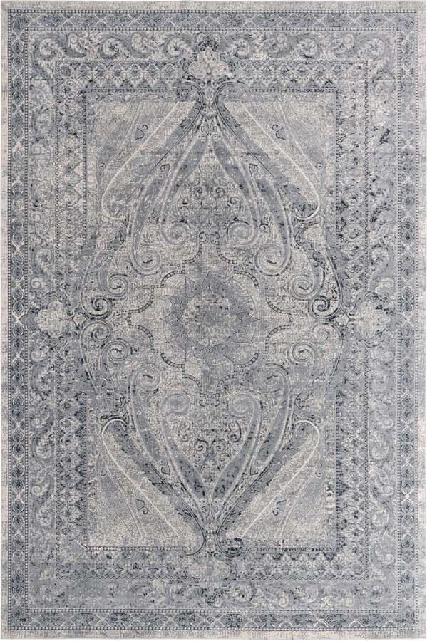 Unique Loom Indoor Rugs - Chateau Traditional 10x14 Rectangular Rug Navy Blue