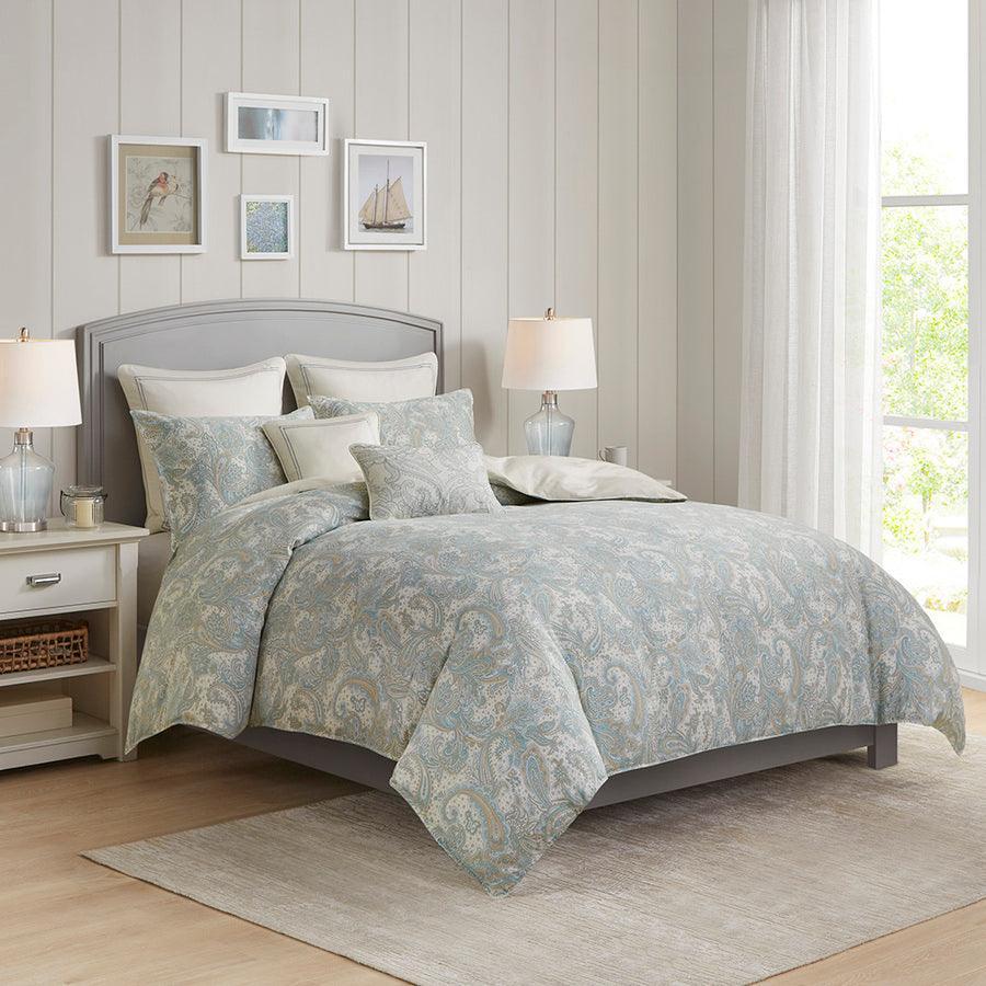 Olliix.com Duvet & Duvet Sets - Chelsea Full/Queen 3 Piece Duvet Cover Set Blue