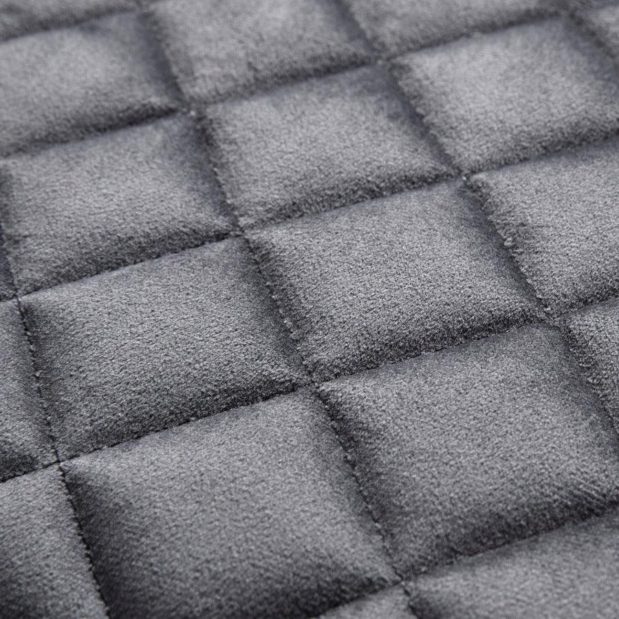Olliix.com Benches - Cheshire Quilted Upholstered Accent Bench Gray