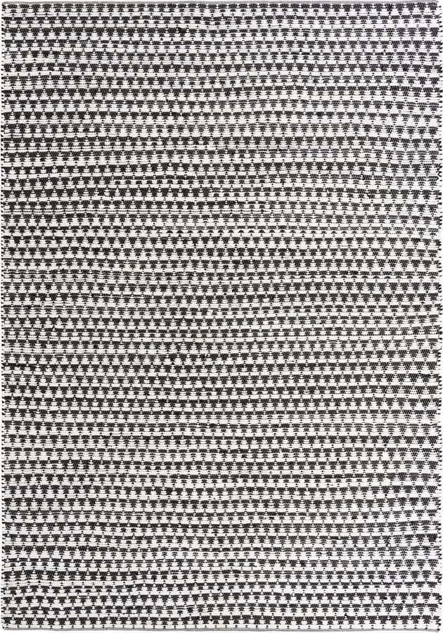 Unique Loom Indoor Rugs - Chindi Jute Rustic 10x14 Rectangular Rug White/Black