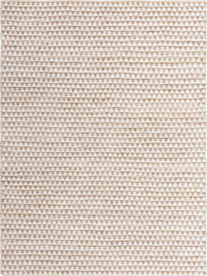 Unique Loom Indoor Rugs - Chindi Jute Rustic 10x14 Rectangular Rug White/Natural