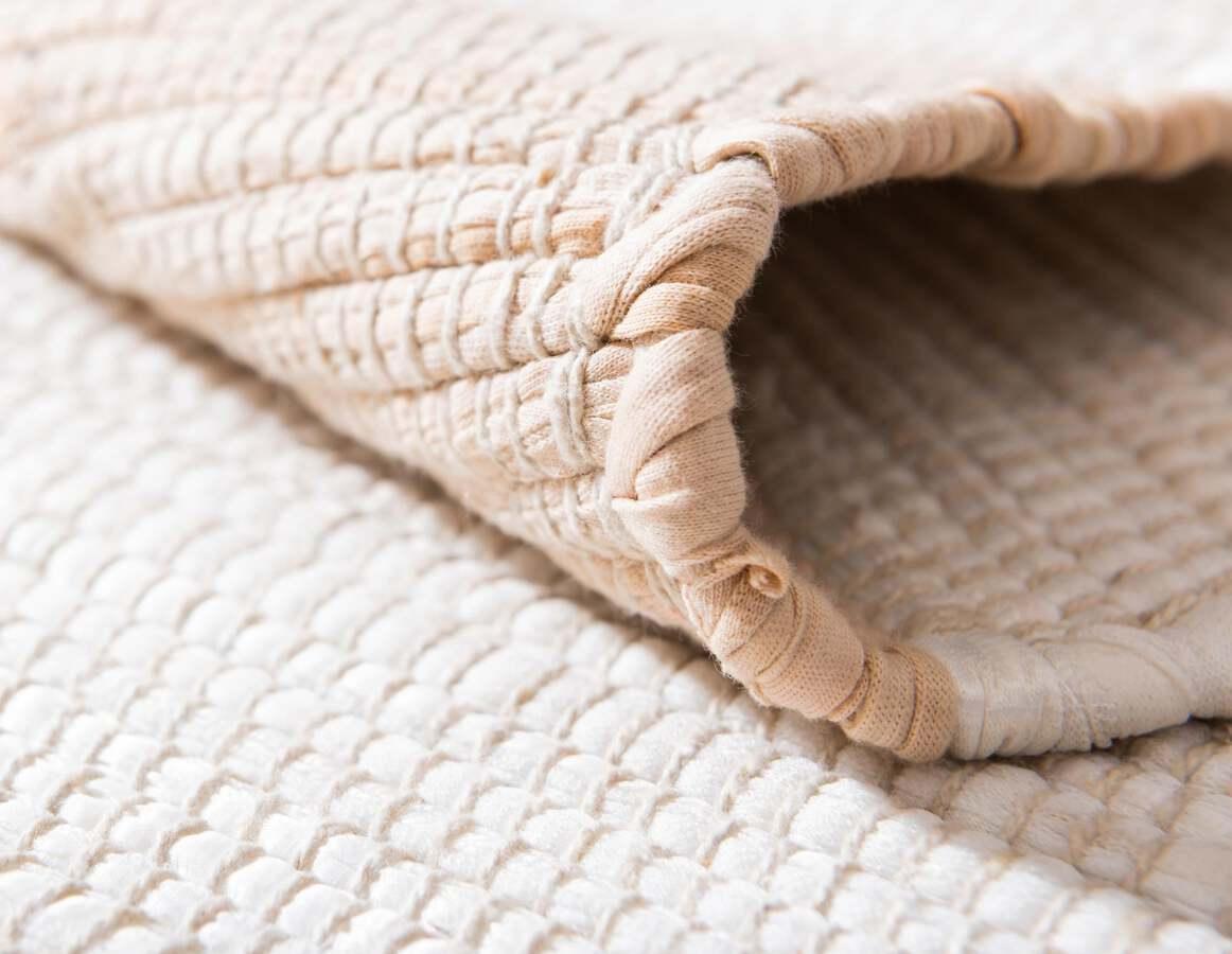 Unique Loom Indoor Rugs - Chindi Rag Modern 12x16 Rectangular Rug Beige