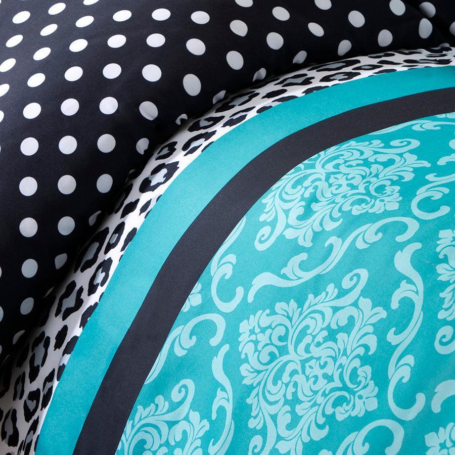 Olliix.com Comforters & Blankets - Chloe 20"D Comforter Set Teal Twin/Twin XL