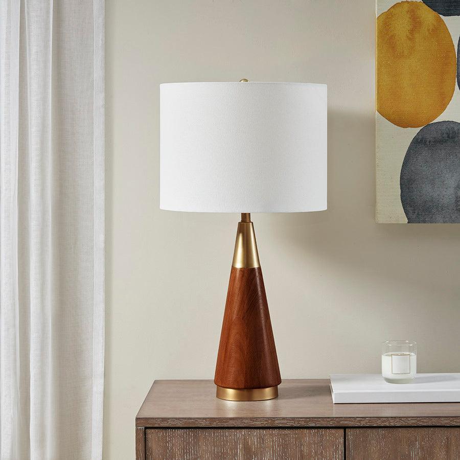 Olliix.com Table Lamps - Chrislie Modern/Contemporary Table Lamp 13.5"Wx13.5"Dx26"H Gold & Brown