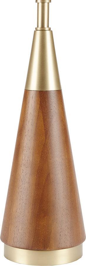 Olliix.com Table Lamps - Chrislie Modern/Contemporary Table Lamp 13.5"Wx13.5"Dx26"H Gold & Brown