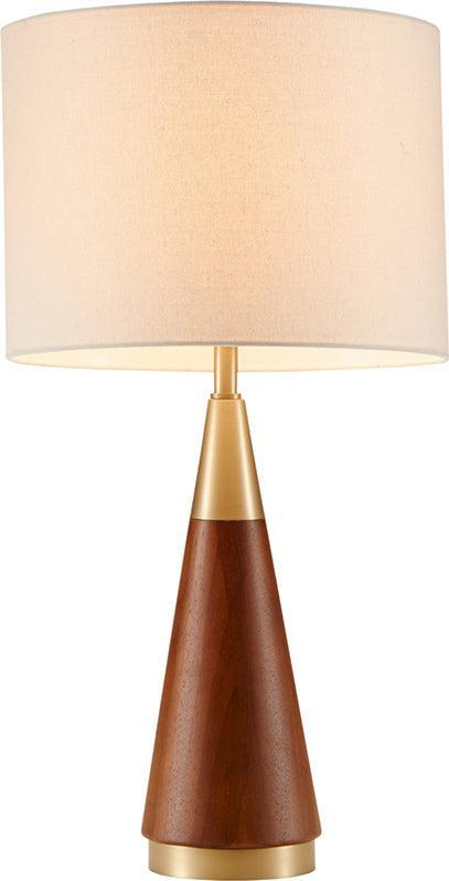 Olliix.com Table Lamps - Chrislie Modern/Contemporary Table Lamp 13.5"Wx13.5"Dx26"H Gold & Brown