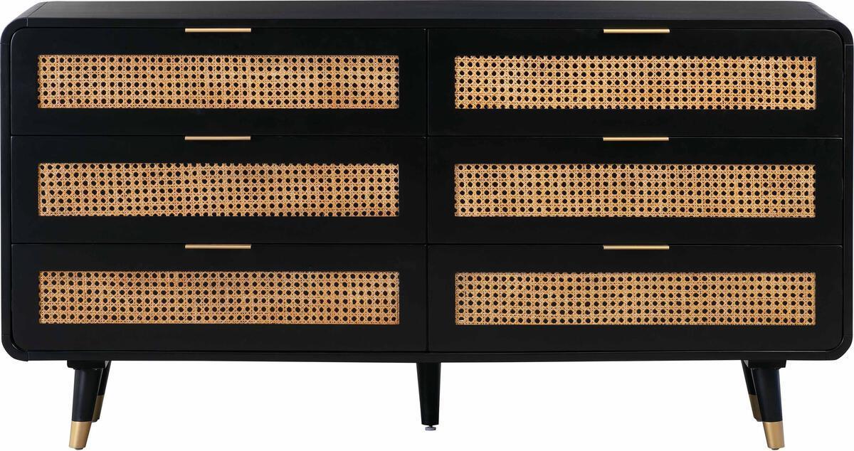Tov Furniture Dressers - Christine 6 Drawer Dresser Black