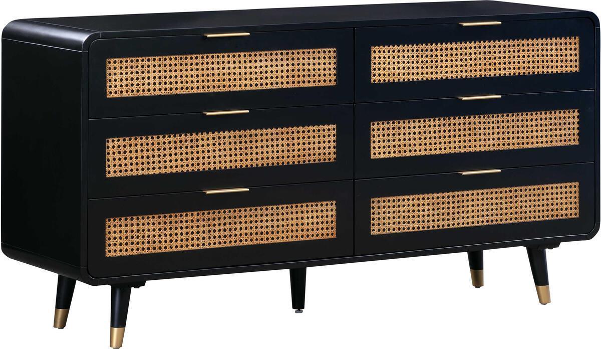 Tov Furniture Dressers - Christine 6 Drawer Dresser Black