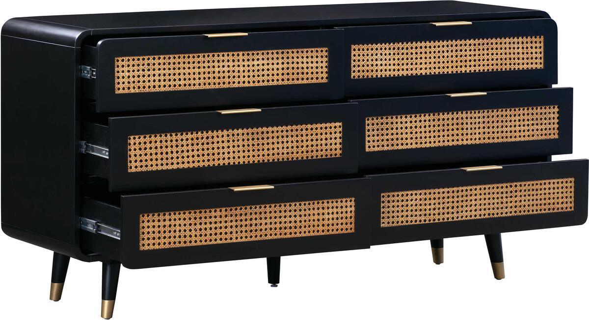 Tov Furniture Dressers - Christine 6 Drawer Dresser Black