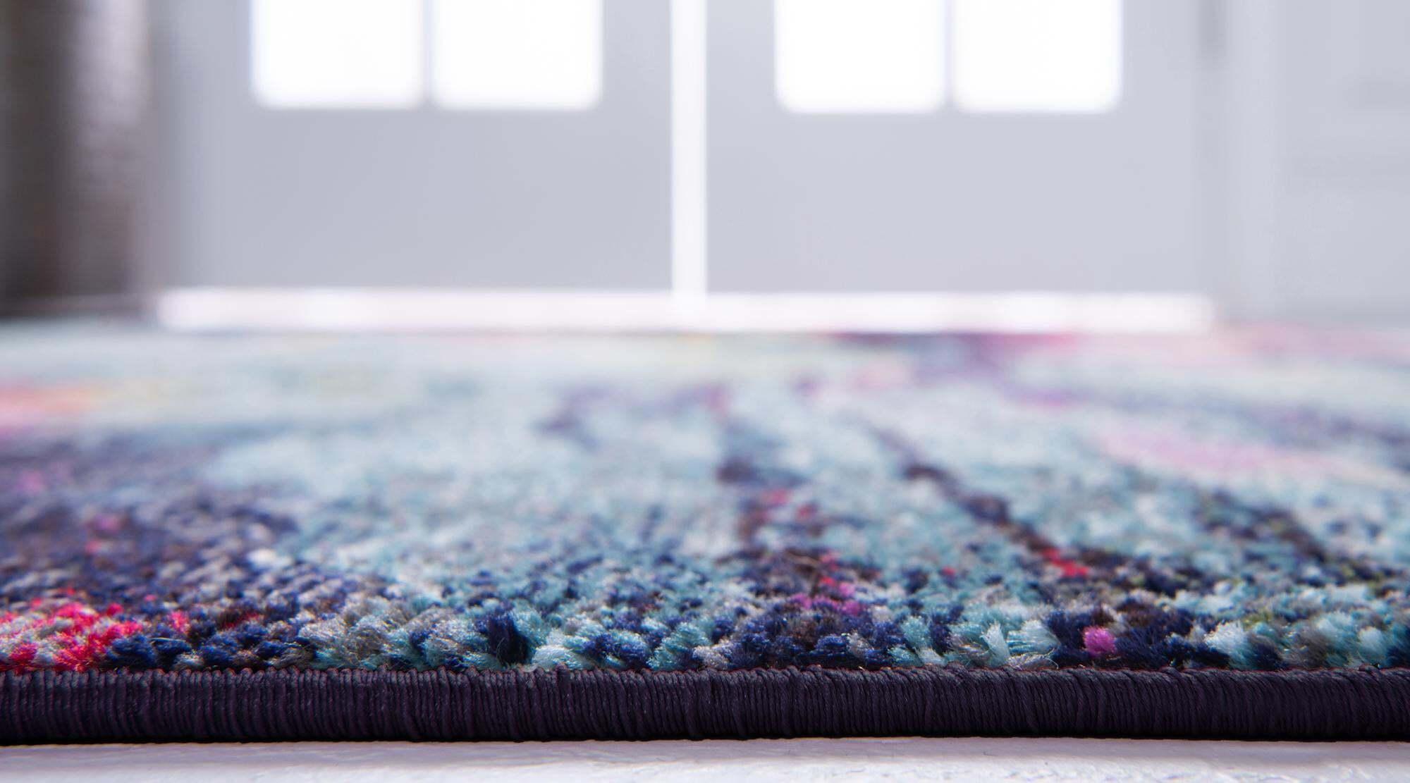 Unique Loom Indoor Rugs - Chromatic 8 Ft Round Rug Multicolor