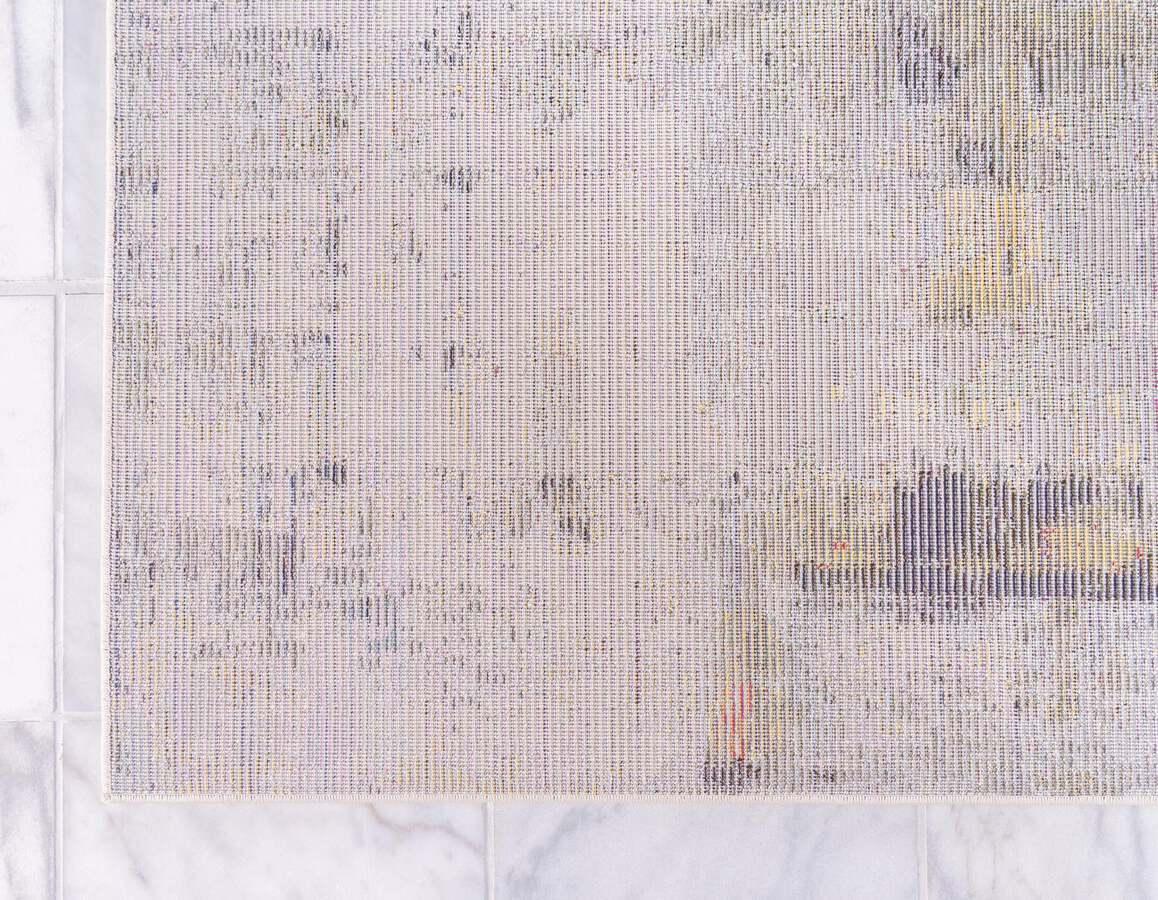 Unique Loom Indoor Rugs - Chromatic Abstract Palace Beige & Gray