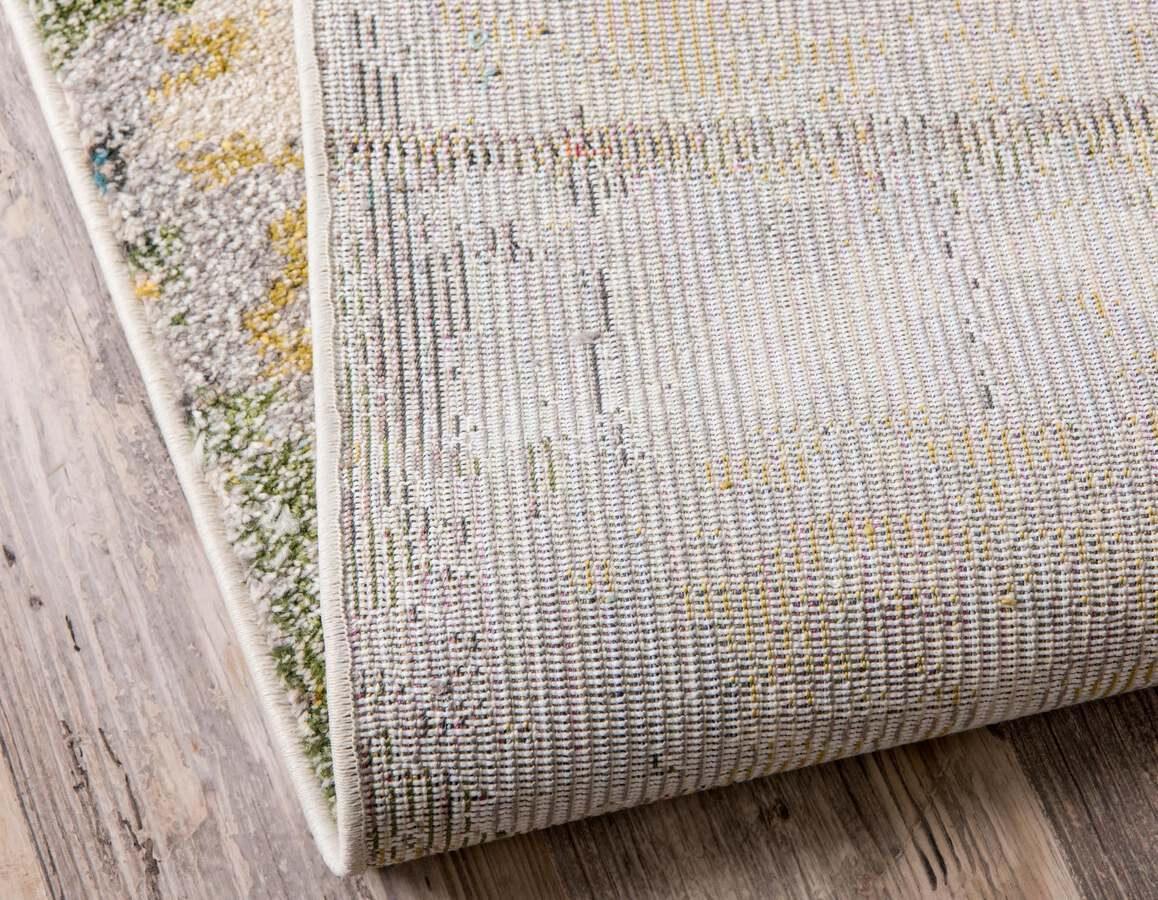 Unique Loom Indoor Rugs - Chromatic Abstract Palace Beige & Gray