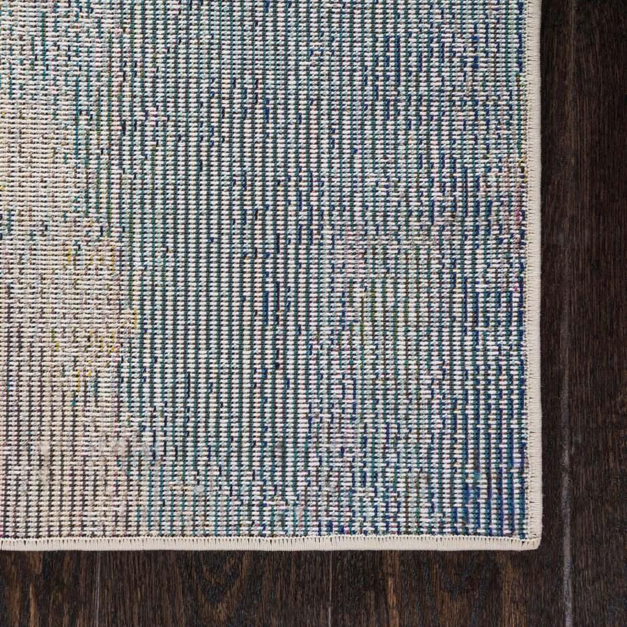 Unique Loom Indoor Rugs - Chromatic Abstract Palace Beige & Pink
