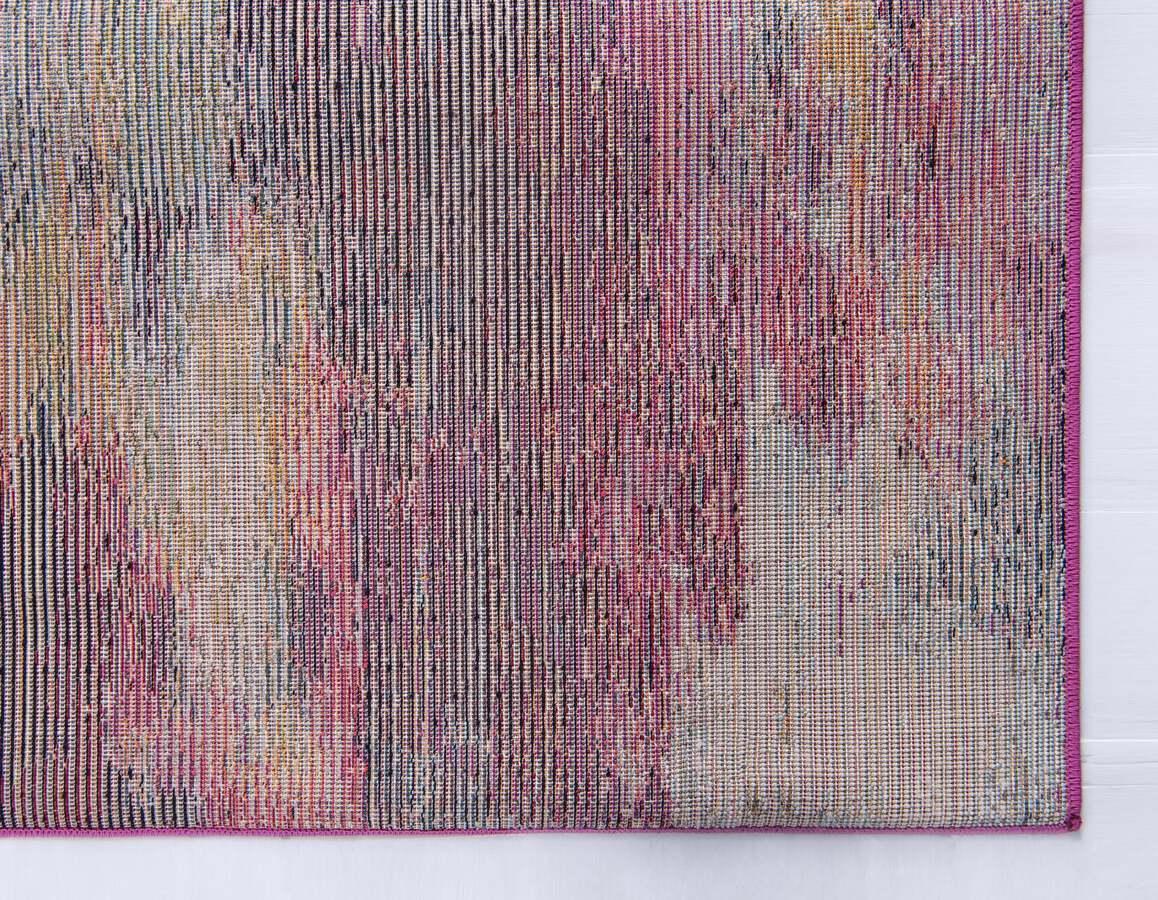Unique Loom Indoor Rugs - Chromatic Abstract Palace Multi & Light Blue