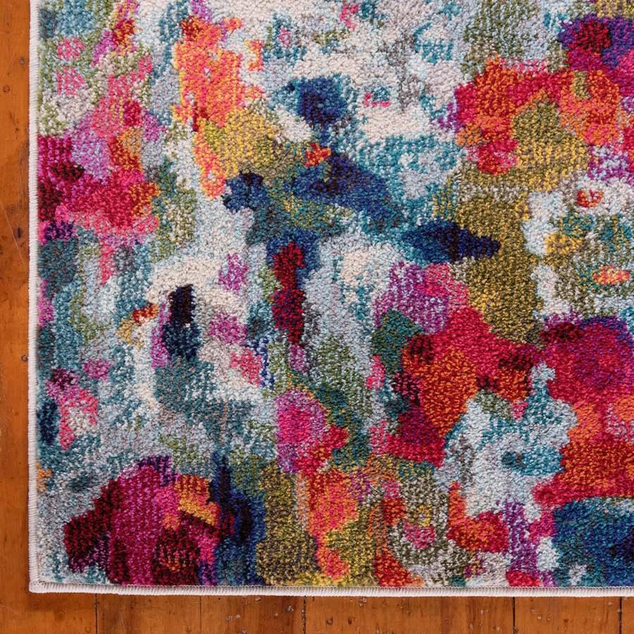 Unique Loom Indoor Rugs - Chromatic Coastal 10x13 Rectangular Rug Multi